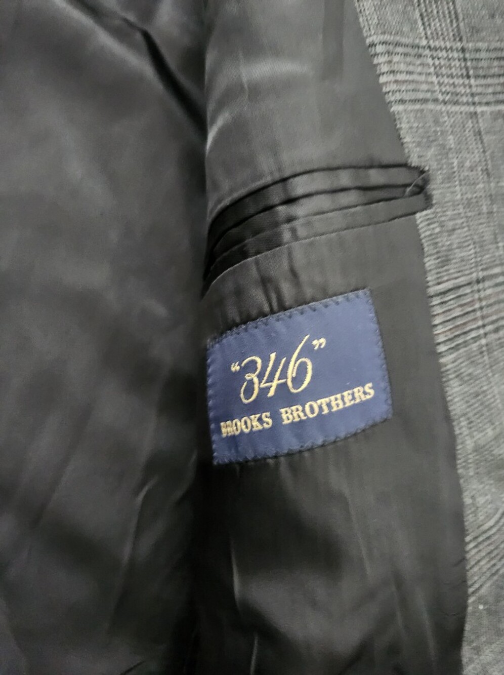 Brooks Brothers 346 Wool Plaid Blazer Jacket 46 Long Glen Plaid Suit Jacket - Picture 2 of 11